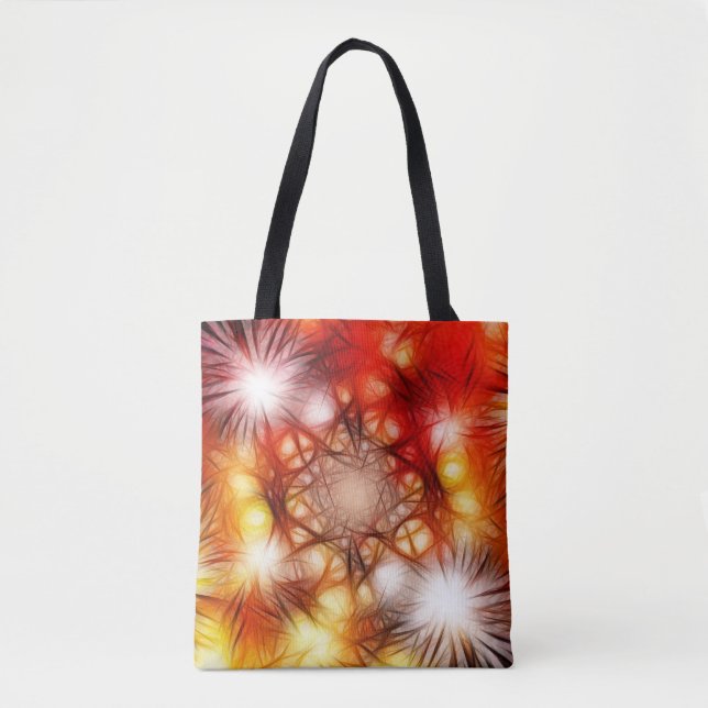 Abstract Fireworks Stars Background Tote Bag (Front)