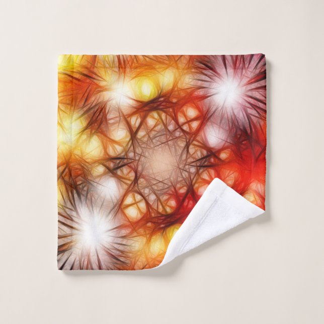 Abstract Fireworks Stars Background Wash Cloth (Wash Cloth)