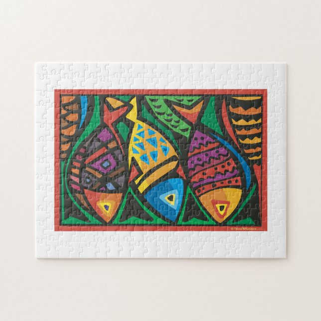 Abstract Fish Art Design Jigsaw Puzzle (Horizontal)
