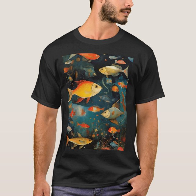 Abstract Fish Art T-Shirt (Front)