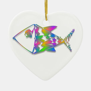 Abstract Fish Ceramic Tree Decoration