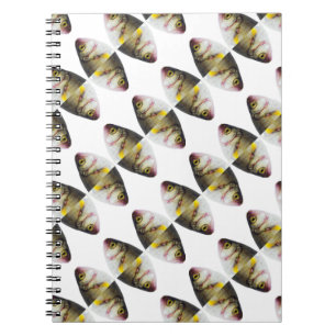 Abstract fish pattern notebook