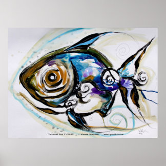 Abstract Fish Poster / Design by VinnyFish