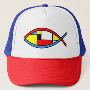 Abstract Fish Trucker Hat