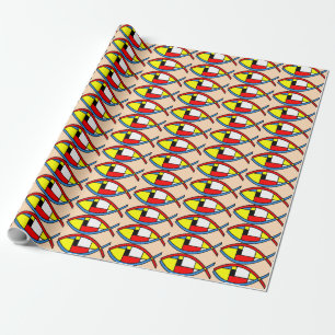Abstract Fish Wrapping Paper