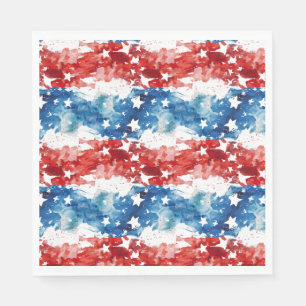 Abstract Flag 4th July Napkin
