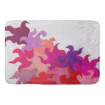 Abstract flame bathmat