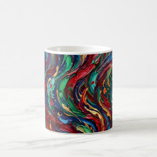 Abstract Flame Fire Jewel Tone Coffee Mug