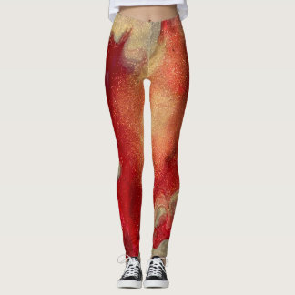 Abstract flame leggings
