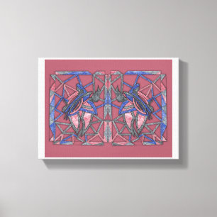 Abstract Flame Weaver Canvas