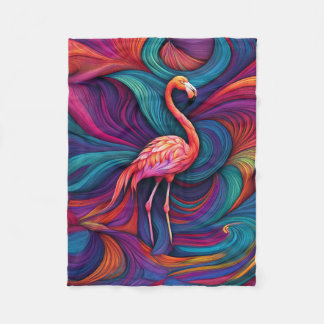 ABSTRACT FLAMINGO BLANKET