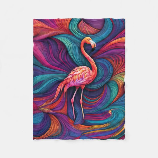 ABSTRACT FLAMINGO BLANKET (Front)