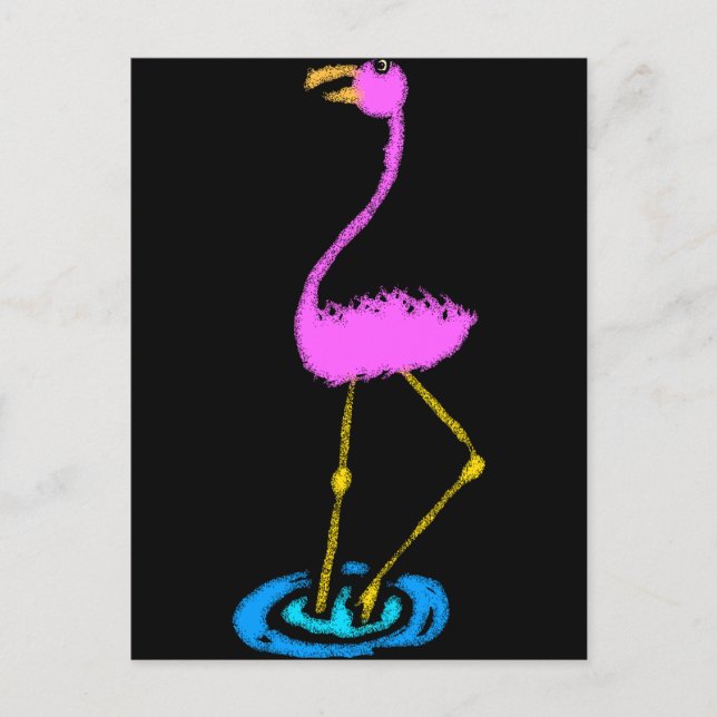 Abstract Flamingo Postcard (Front)