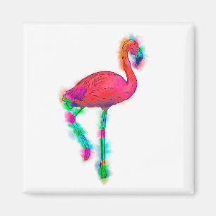 Abstract Flamingo Step Custom Magnet