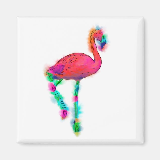 Abstract Flamingo Step Custom Magnet (Front)