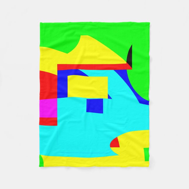 Abstract Fleece Blanket (Front)