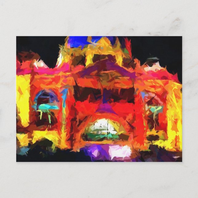 Abstract Flinders street station Postcard (Front)