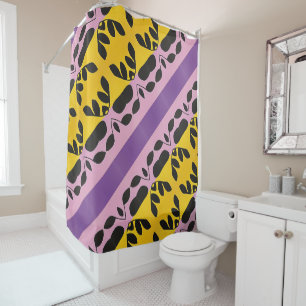 Abstract flora ed shower curtain