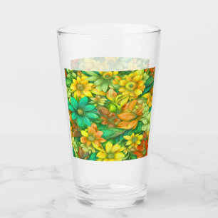 Abstract Floral #67 Glass