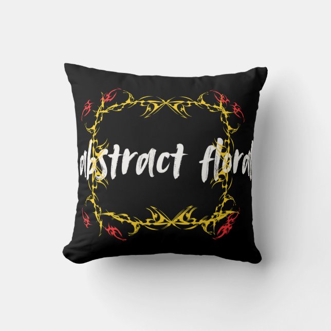 Abstract Floral Art Design | Modern Flower  Cushion (Front)