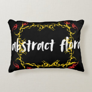 Abstract Floral Art Design   Modern Flower  Decorative Cushion