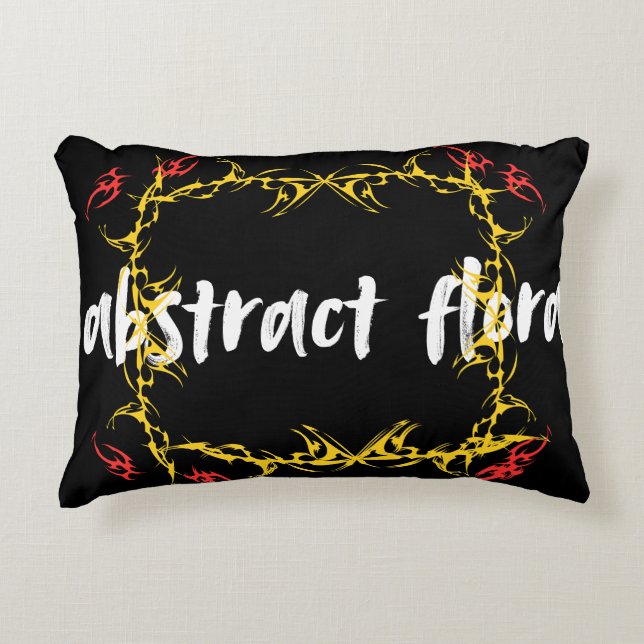 Abstract Floral Art Design | Modern Flower  Decorative Cushion (Front)