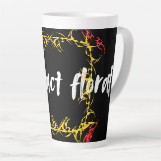 Abstract Floral Art Design | Modern Flower Latte Mug