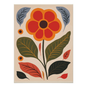 Abstract Floral Art Poster
