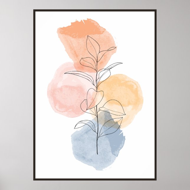 Abstract floral art poster (Front)