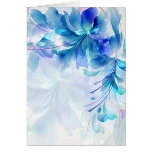 Abstract Floral Background Blue And White