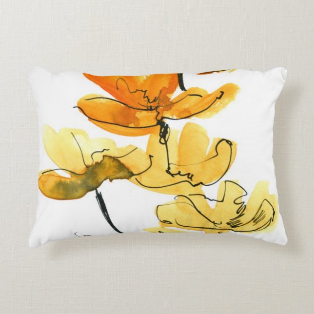 Abstract floral background decorative cushion (Front)