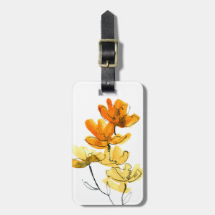 Abstract floral background luggage tag