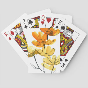 Abstract floral background playing cards