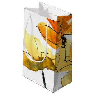 Abstract floral background small gift bag