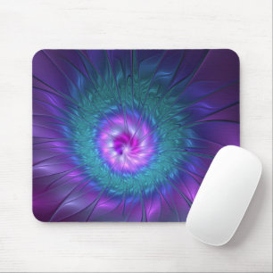 Abstract Floral Beauty Colorful Fractal Art Flower Mouse Pad