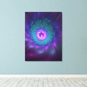 Abstract Floral Beauty Colourful Fractal Art Flowe Canvas Print