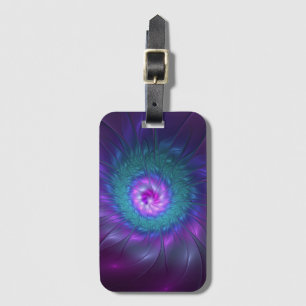 Abstract Floral Beauty Colourful Fractal Art Flowe Luggage Tag