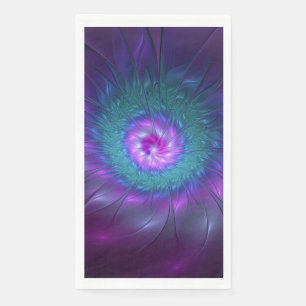 Abstract Floral Beauty Colourful Fractal Art Flowe Napkin