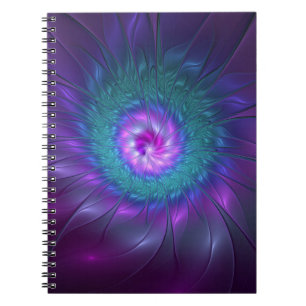 Abstract Floral Beauty Colourful Fractal Art Flowe Notebook