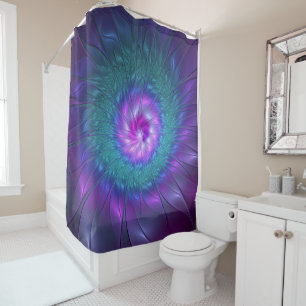 Abstract Floral Beauty Colourful Fractal Art Flowe Shower Curtain