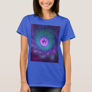 Abstract Floral Beauty Colourful Fractal Art Flowe T-Shirt