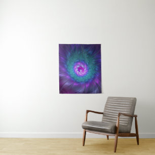 Abstract Floral Beauty Colourful Fractal Art Flowe Tapestry