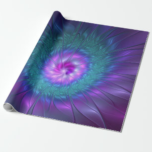 Abstract Floral Beauty Colourful Fractal Art Flowe Wrapping Paper