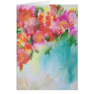 Abstract Floral Blank Card