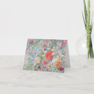 Abstract Floral blank note card