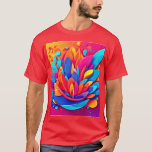 Abstract Floral Burst T-Shirt