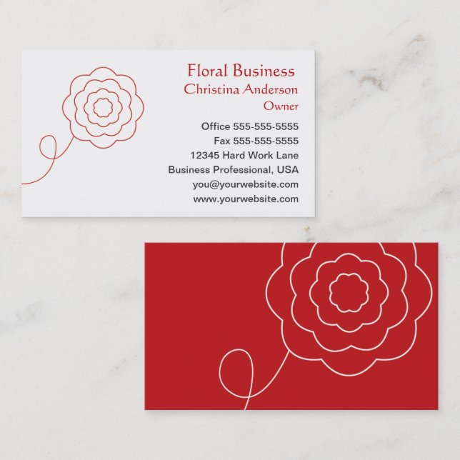 Abstract Floral Business Card (Front/Back)