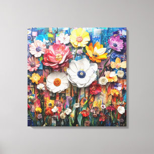 Abstract Floral Canvas Art