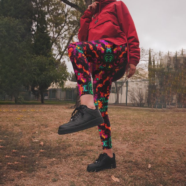 Abstract Floral Capri Leggings (Creator Uploaded)