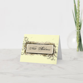 Abstract Floral Change of Address Announcement